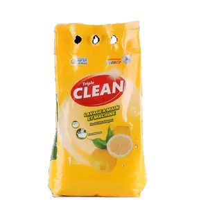 Detergente en polvo de limpieza de alta calidad, fragancia fresca, buen precio asequible, Limón