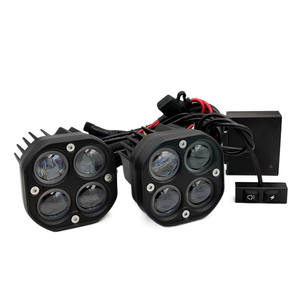 Projecteur LED 40W pour voiture, direct usine, phare trèfle à quatre feuilles, bicolore, pour moto, éclairage de modification et d'appoint - Product Image 4