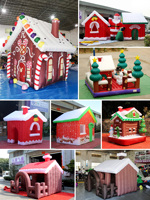Décoration de Noël gonflable géante : Maison, Arbre LED et Père Noël gonflable pour extérieur