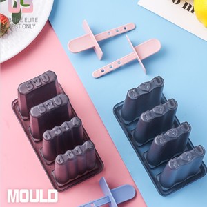 Stampo per ghiaccioli in plastica stampo per gelato Lolly Pop Maker fatto in casa <span class=keywords><strong>4</strong></span> ghiaccioli per bambini PP coperchio vassoio per cubetti di ghiaccio usa e getta in plastica - Product Image 5