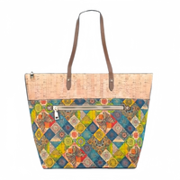 Sac fourre-tout Boho Sac à bandoulière en liège végétalien avec bretelles réglables Sac à main écologique pour femme