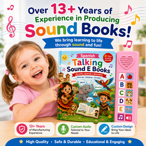 Libros Electrónicos Interactivos con Sonidos <span class=keywords><strong>en</strong></span> Español <span class=keywords><strong>para</strong></span> Niños, Aprendizaje de Fonética, Libro de Sonidos Eléctrico Personalizado <span class=keywords><strong>para</strong></span> <span class=keywords><strong>Bebés</strong></span> - Product Image 1