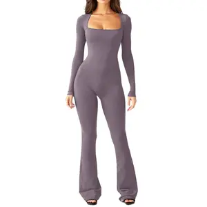 Hot Selling Women's Tight Fitting Mid Rise Slim Fitting Fashion Sexy Women's Tight Fitting Jumpsuit In Europe And America