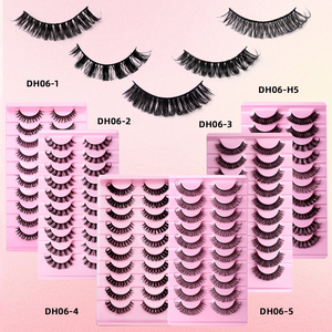 Lot de 10 paires de faux cils épais et bouclés style russe, naturels, de 6 à 18 mm – Collection très prisée - Product Image 2