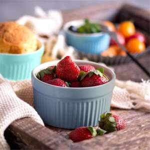 De cerámica de ollas de 8oz moldes de soufflé de platos de cerámica hornear tazas crema tazas de pudín de Creme Brulee hielo Crea - Product Image 2