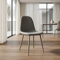 Chaise de salle à manger moderne sans accoudoirs, dossier haut, rembourrée en tissu, très vendue en Europe et en Amérique, pour cuisine, salle à manger, espace de vie