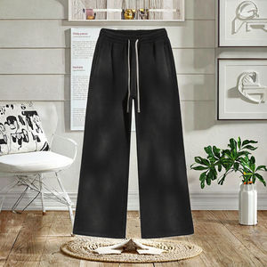 Pantalones Casuales de Algodón 100% de 360 g/m² con Lavado Ácido, de Pierna Ancha Recta, Holgados y de Corte Oversize con Cordón Ajustable, Bajo MOQ Personalizado - Product Image 3