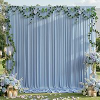 Rideaux de fond de scène marron infroissables à 2 panneaux pour fêtes, mariages, baby showers, anniversaires, décorations de fond personnalisables