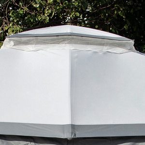 Gazebo de metal <span class=keywords><strong>Pergo</strong></span> de aluminio, diseño bioclimático plegable con persianas, fácil montaje, a prueba de putrefacción, para exteriores, techo de acero, decoraciones de jardín - Product Image 5