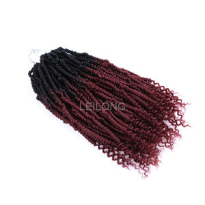 Pré-bouclé Mini Passion <span class=keywords><strong>Twist</strong></span> tressage cheveux sénégalais bombe <span class=keywords><strong>Twist</strong></span> <span class=keywords><strong>Crochet</strong></span> cheveux torsion crépus bouclés Extensions de cheveux synthétiques - Product Image 3