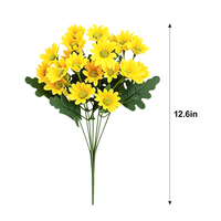 Fleurs artificielles en gros, bouquet de marguerites jaunes, fleurs artificielles en plastique pour mariage, fête des mères, Noël, fête à domicile