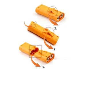 Connecteur étanche Amass LFB50-F LFB50-M 65A IP67, fiche à sertir en cuivre plaqué argent avec ressort de maintien pour batterie RC - Product Image 2