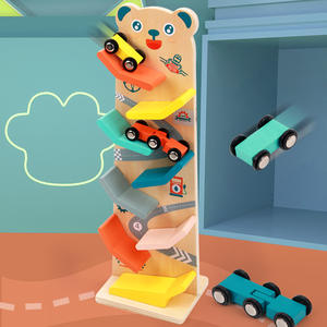 Divertido Coche de Juguete de Madera con Inercia para Niños, Modelo de Oso Pequeño - Product Image 3