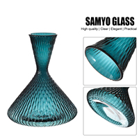 SAMYO usine personnalisé créatif Vintage en relief martelé bleu ambre couleur verre rouge carafe à vin