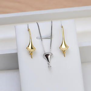 Boucles d'oreilles en argent S925 avec 8-12 perles, accessoires de bijouterie JG5259, composants pour la fabrication de bijoux faits main, plateau - Product Image 1