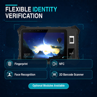 Nouvelle tablette robuste MTK Android 13 IP65 8 pouces 8000 mAh Wi-Fi Reconnaissance faciale Empreinte digitale APK personnalisé NFC RFID 4G GPS BT5.0 Accès OEM