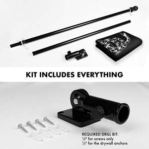 Bandera de Gadsden de 3x5 pies, Negra y Blanca, de Poliéster y Nailon, Anti-enredos, para Exteriores, con Asta Negra de 6 pies - Product Image 3