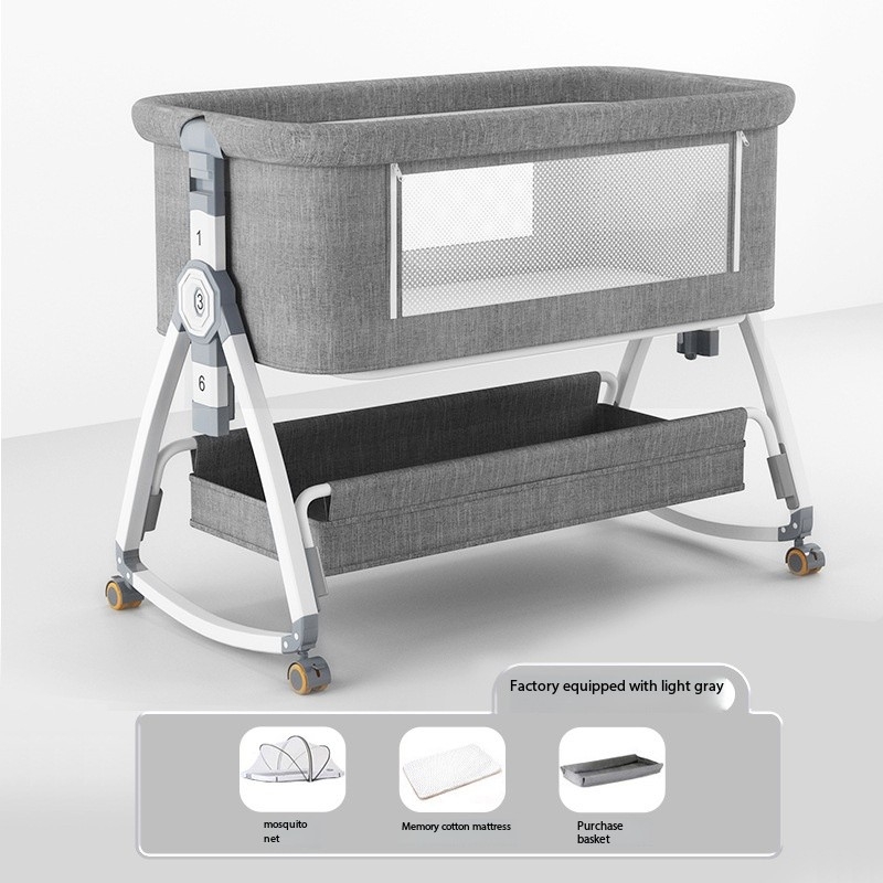 ORANGLES Portable Multifunctional Baby Bassinet Bed – Foldable Newborn Baby Crib with Large Splicing Design & Mobile Portable Nursery Bed - high resolution display - Image 2 of 4 | perfect for office | California | Free Shipping ORANGLES