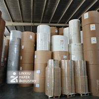 Papier Spécial Économique Imperméable 190 g/m² Enduit PE en Pâte de Bois Vierge pour Emballage en Rouleau, Gobelets, Bols et Seau à Popcorn