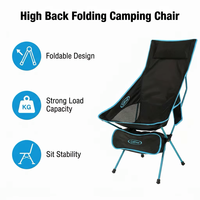 Fauteuil lune moderne pliable pour adulte à dossier haut, confortable, en alliage d'aluminium, pour extérieur et plage, portable, écologique, léger et facile à ranger