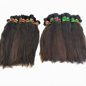 Cheveux humains 100 % naturels non traités, toutes cuticules alignées et pointes très épaisses, prix d'usine en gros, cheveux vierges en vrac. - Product Image 1