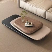 Table basse flottante rotative en galets, style minimaliste italien moderne et luxueux, table d'appoint créative pour petit salon