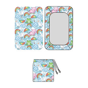 ผ้าปูที่นอนเด็กอ่อนแบบถักทอจากใยไผ่ ลายดอกไม้ฤดูใบไม้ผลิ  ปรับแต่งได้  ผ้าใยไผ่ถัก 400TC สำหรับเด็กทารก - Product Image 4