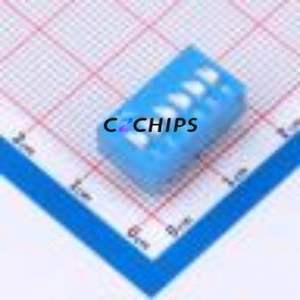 DS-06BP DIP Switch Through hole Component (THT) Switch ( Number of Switch Sections: 6 )( Lead Spacing: 2.54mm )( Color: Blue ) - Product Image 1