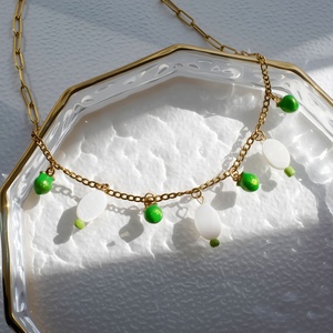 Conjunto de Joyería de Moda de Verano: Pulsera, Collar y Pendientes DIY de Acero Inoxidable con Múltiples Colgantes en Colores Dopamina - Product Image 4