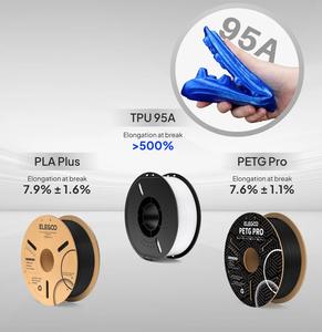 Filamento de Plástico TPU 95A para Impresora 3D Elegoo, 1.75mm de Diámetro, 1kg, Alto Rendimiento - Product Image 6