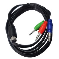 Adaptador de Audio DIN de 9 Pines a 3x 3.5mm, 1.8M, con Cubierta de PVC, para HDTV y Fuentes de Sonido Modernas