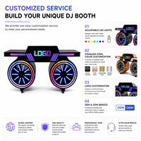 Mesa de DJ Inflable con Soporte para Luces, Podio de DJ Plegable con Logotipo Personalizado, Iluminación RGB, Equipo de DJ Portátil Resistente