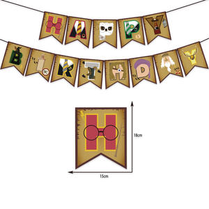 Décoration de fête d'Halloween <span class=keywords><strong>Harry</strong></span> <span class=keywords><strong>Potter</strong></span>, joyeux anniversaire, thème magique, école de sorcellerie, ballons, décoration de gâteau de dessin animé - Product Image 5