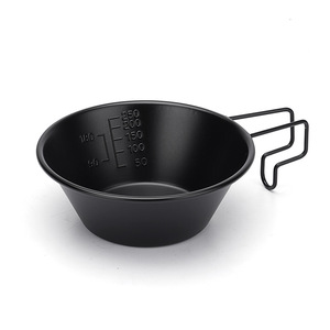 Juego de Tazones Sila Negros Antiadherentes, Portátiles, para Camping, Senderismo, Utensilios de Cocina, Vajilla para Exteriores, Juego de Tazas de Acero Inoxidable 304 - Product Image 2