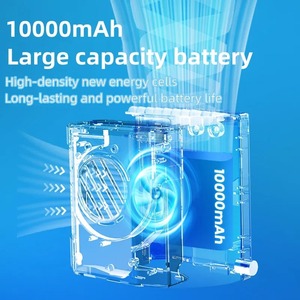 10000mah Hanging <b>Neck</b>/Waist Fan USB Rechargeable Ultra-<b>Light</b> Mini Portable Fan for Outdoor Camping Hiking Climbing Running Sport - Product Image 5