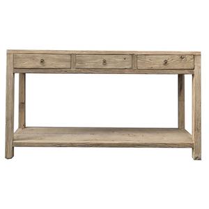 <span class=keywords><strong>Console</strong></span> d'écriture rétro à trois tiroirs, en bois massif rétro vintage pour écriture d'ordinateur, <span class=keywords><strong>table</strong></span> de <span class=keywords><strong>console</strong></span>, usine de chine - Product Image 6