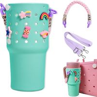 Manchon de tasse à café en EVA personnalisé, réutilisable, imperméable, pour voyage, anti-brûlure, portable avec poignée et sangle, design souple