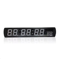 Jam dinding LED 8 digit layar besar 4 "edisi khusus Timer Gym latihan Interval terpasang di dinding dengan Remote Control