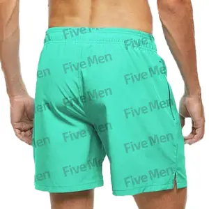 Wholesale Fit Green Nylon Shorts custom Logo Beach Pants Quick Dry Waterproof Mens Short Trousers