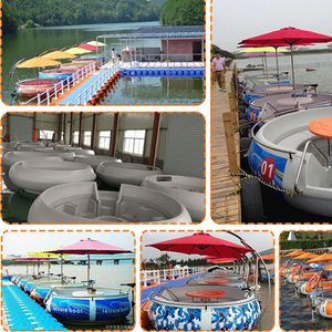 Leisure Boat Inflatable Raft 12 Person Electric <b>Fishing</b> <b>Float</b> With Umbrella For Water Recreation - Product Image 3