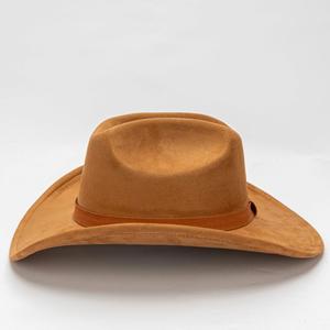 Custom Print Logo Private Label High Quality Vintage Western Suede Cowboy <b>Hat</b> - Product Image 4