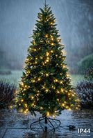 Árbol de Navidad Preiluminado de 230 cm, Automático, con Ramas Articuladas Mixtas de PE+PVC, 430 LED, Apertura Automática, Árbol de Navidad Artificial con Soporte Metálico