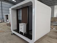 20FT Apple Cabin Container House Escaliers Balcon Chalet de vacances pour plage en bord de mer pour chambre commerciale/salon