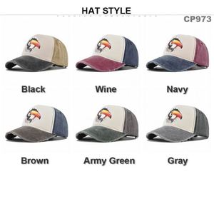 หมวกเบสบอลปักลายกันแดด สไตล์วินเทจ ลุคย้อนยุค  แบบฟอกสี  สำหรับเล่นกีฬา - Product Image 6