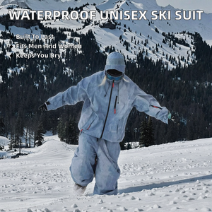 ชุดสกีคุณภาพสูงแบบสั่งทำพิเศษ - ผ้าทอแบบพิเศษ ป้องกันลม ปิดด้วยซิป กันน้ำ กางเกงสโนว์บอร์ดทรงหลวม สไตล์ยูนิเซ็กส์ สำหรับผู้ใหญ่ - Product Image 2