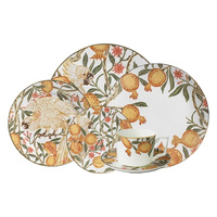 En gros, Service de table en céramique motif Grenade et Perroquet, Assiettes en porcelaine fine personnalisées, Tasses à thé et à café avec soucoupes, Ensemble de vaisselle