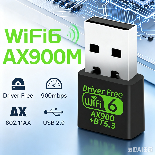 AX900 BT 5.3 RTL8851BU Wireless Adapter PC Wireless Lan Adapter WiFi 6 Dongle 2.4G 5GHz High Speed Combo USB Dongle