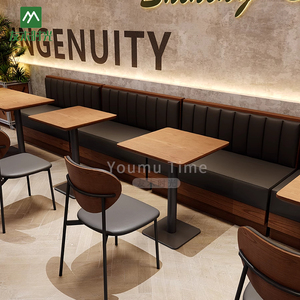 Arredamento Personalizzato per Ristoranti, Combinazione di Tavoli e Sedie per Caffetterie, Divano in <span class=keywords><strong>Legno</strong></span> per Ristoranti Commerciali - Product Image 4