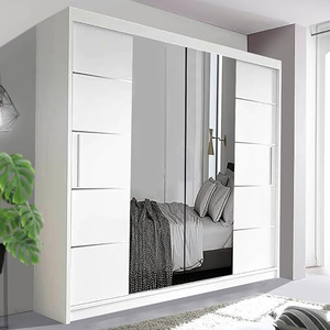 Armario de Dormitorio Moderno Personalizado con Espejo, Cama y Cajones con Espejo, Muebles para el Hogar - Product Image 3