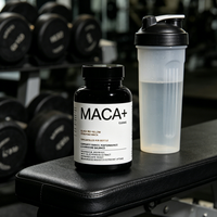 Capsules végétariennes de poudre de racine de Maca 1500mg Marque Blanche – Compléments alimentaires à base de plantes rouges et jaunes pour adultes, enfants et femmes enceintes
